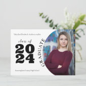 Middelbare School Minimalistische Eén-Foto Afgestu Aankondiging (Staand voorkant)