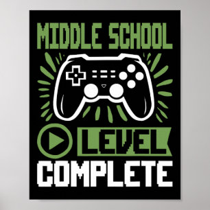 Middelbare school niveau complete gamer Cl van 202 Poster