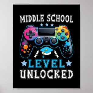 Middelbare school niveau ontgrendelde gamer eerste poster