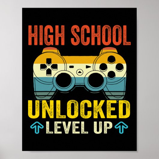 Middelbare school ontgrendeld niveau terug naar sc poster (Voorkant)