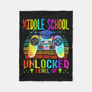 Middelbare school ontgrendelde level up gamer teru fleece deken