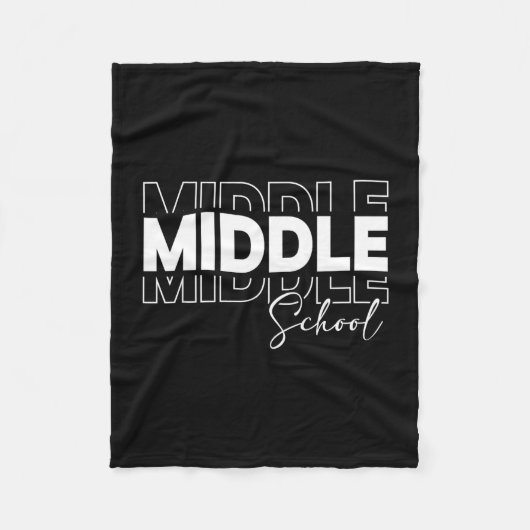 Middelbare school squad leraar student bemanning a fleece deken (Voorkant)