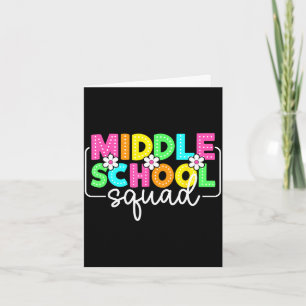 Middelbare school squad terug naar school leraren kaart