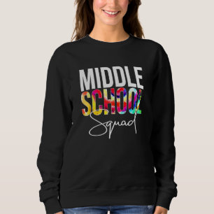 Middelbare School Team Tie Dye Terug Naar School W Trui