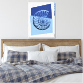 Middelcentraal Moderne Spiral Shell Print Ocean Bl (Insitu (Slaapkamer))
