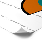 Middelcentraalmoderne, Abstract geïnspireerde Poster (Hoek)