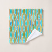 Middelcentrifugeren, afdrukken, blauw, Turquoise e Bad Handdoek (Wasdoekje)