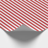 Middeldonkerrood en witstrooppapier cadeaupapier (Hoek)