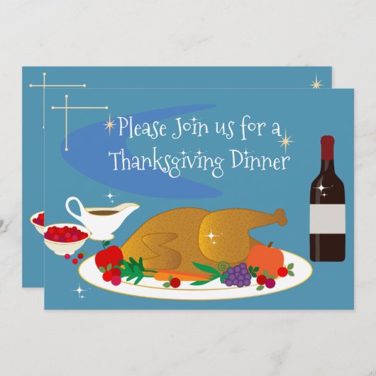 Middeleeuwen bieden Bedankt Retro Happy Thanksgivi Kaart (Voorkant / Achterkant)