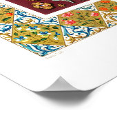 Middeleeuwen patroon van Albert Racinet Poster (Hoek)