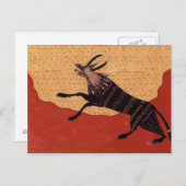 middeleeuws beest briefkaart (Voorkant / Achterkant)