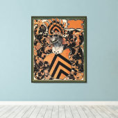 Middeleeuws Belgisch Wapen Canvas Afdruk (Insitu (Houten vloer))