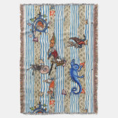 MIDDELEEUWS BESTIARIUM, ZEE MONSTERS FANTASIEDIERE DEKEN (Voorkant Verticaal)