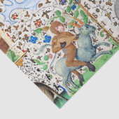 MIDDELEEUWS BESTIARY SPEELT MUZIEKINSTRUMENTEN BLA TISSUEPAPIER (Detail)