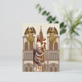 Middeleeuws Christelijk kerstfeest Feestdagenkaart (Staand voorkant)