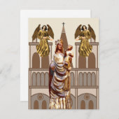 Middeleeuws Christelijk kerstfeest Feestdagenkaart (Voorkant / Achterkant)