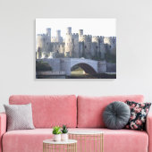Middeleeuws Conwy kasteeldoek Canvas Afdruk (Insitu (Woonkamer))