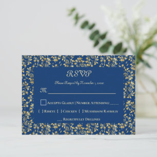 middeleeuws goud RSVP kaartje