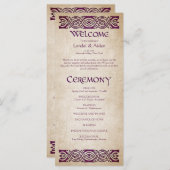 Middeleeuws huwelijksprogramma (Voorkant / Achterkant)