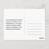 Middeleeuws kasteel "Dank u!" Briefkaart (Achterkant)