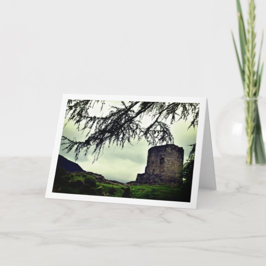 Middeleeuws kasteel Dolbadarn, Noord-Wales Kaart (Voorkant)