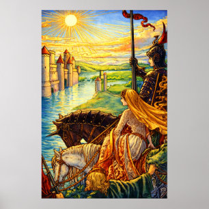 Middeleeuws Kasteel, Ridders & Prinses Poster