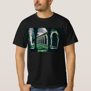 Middeleeuws klooster t-shirt