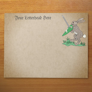 Middeleeuws krijgerkonijn notitieblok