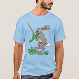 Middeleeuws krijgerkonijn t-shirt