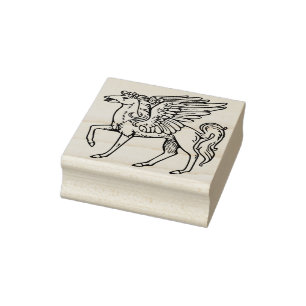 middeleeuws kunststempel voor de pegasus 	rubberstempel