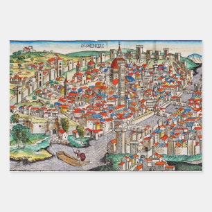Middeleeuws landmark van Florence in Italië Inpakpapier Vel