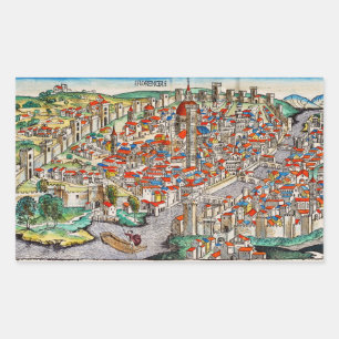Middeleeuws landmark van Florence in Italië Rechthoekige Sticker