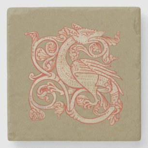 Middeleeuws manuscript Dragon Stone Onderzetter