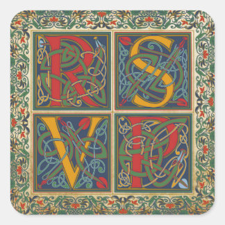 Middeleeuws Manuscript Gothic RSVP Label