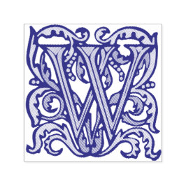 Middeleeuws manuscript Letter W Zelfinktende Stempel