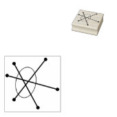 Middeleeuws modern atoomspontaan atoom 	rubberstempel (Gestempeld)