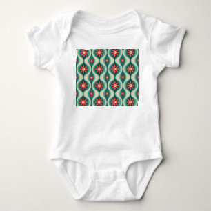 Middeleeuws modern: Oranje bloemen Abstract Romper