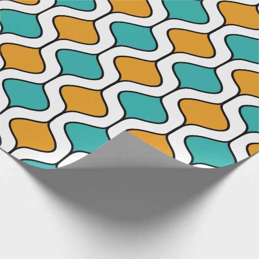 Middeleeuws modern retro atomisch inpakpapier (Hoek)