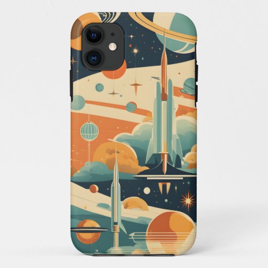 Middeleeuws moderne ruimtetijd Raketten en Planete Case-Mate iPhone Case (Achterkant)