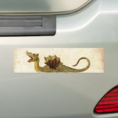  middeleeuws ontwerp van de draak bumpersticker (Op auto)
