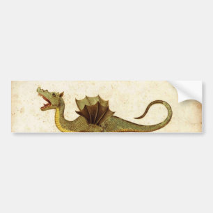 middeleeuws ontwerp van de draak bumpersticker