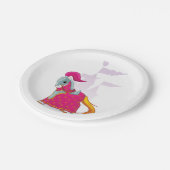 Middeleeuws Ridder Paard in Armour Fantasy Papieren Bordje (Gekanteld)