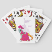 Middeleeuws Ridder Paard in Armour Fantasy Pokerkaarten (Achterkant)