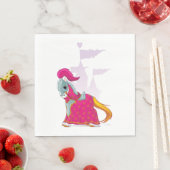 Middeleeuws Ridder Paard in Armour Fantasy Servet (Insitu)