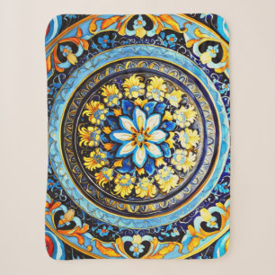 Middeleeuws Romeins Italiaans Spaans Majolica Flor Sherpa Deken