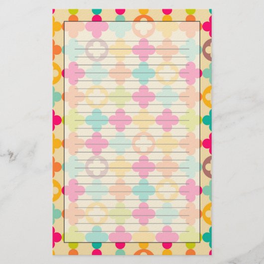  middeleeuws rosettenpatroon briefpapier (Voorkant)