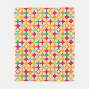 middeleeuws rosettenpatroon fleece deken