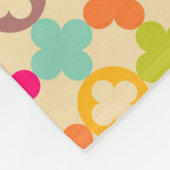 middeleeuws rosettenpatroon fleece deken (Hoek)