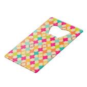 middeleeuws rosettenpatroon kredietkaart flessenopener (Achterkant Gekanteld)