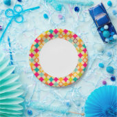  middeleeuws rosettenpatroon papieren bordje (Feest)